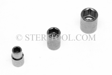 #12955 - 1/8" x 1/4 DR Stainless Steel Standard Socket. 1/4dr, 1/4 dr, 1/4-dr, socket, stainless steel